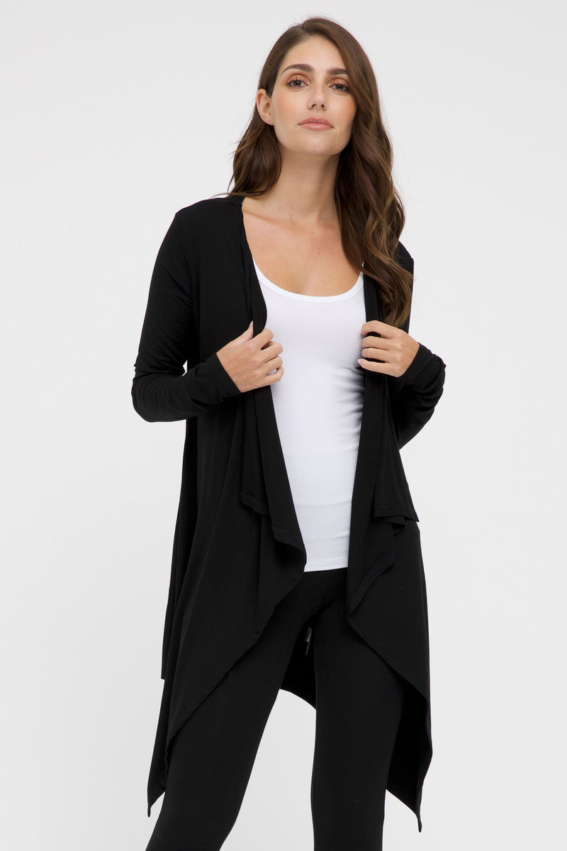 Black 2025 waterfall cardigans