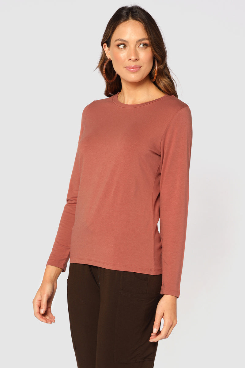 Cassie Crew Neck Cedarwood Bamboo Body 