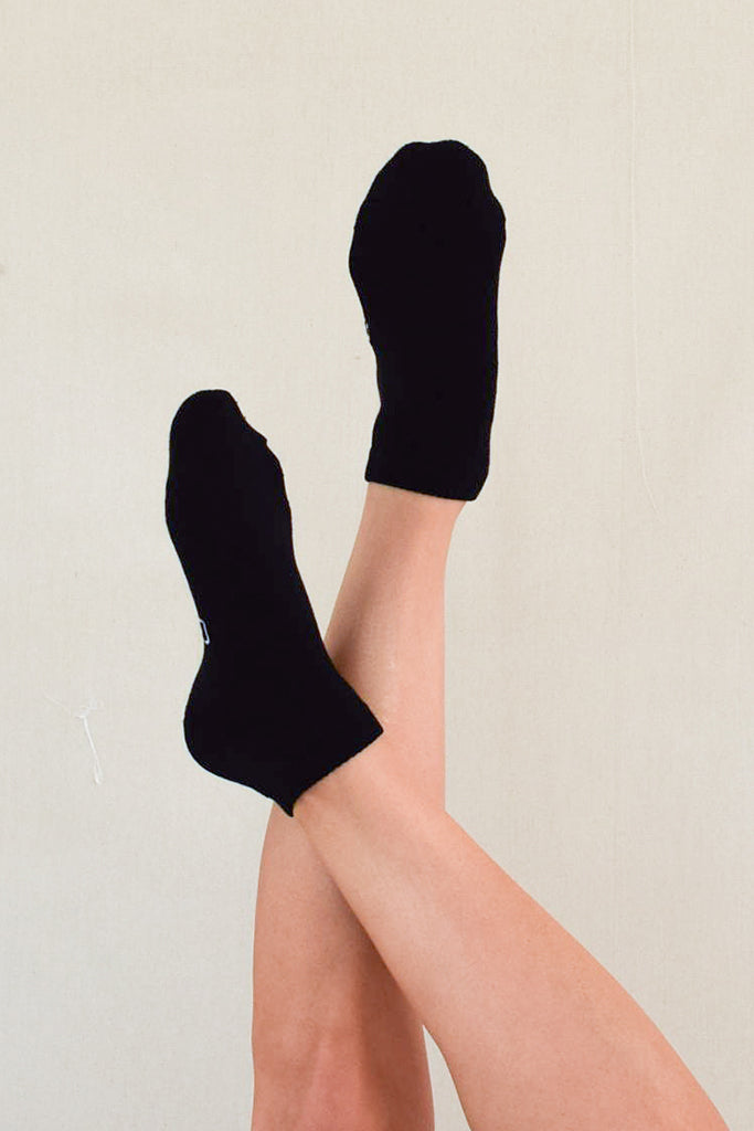 Women's Bamboo Ankle Socks 2 Pack - Black