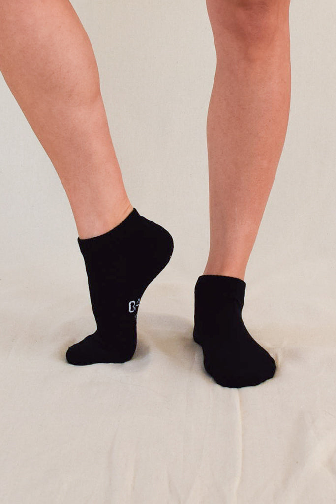 Women's Bamboo Ankle Socks 2 Pack - Black