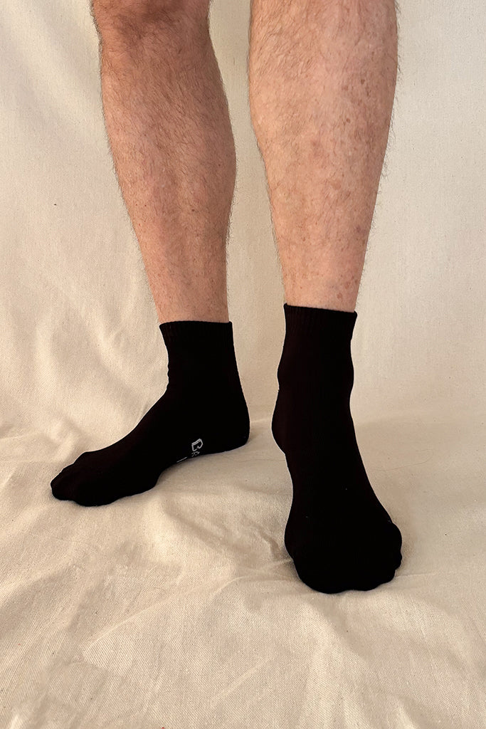 Men's Bamboo Ankle Socks 2 Pack - Black