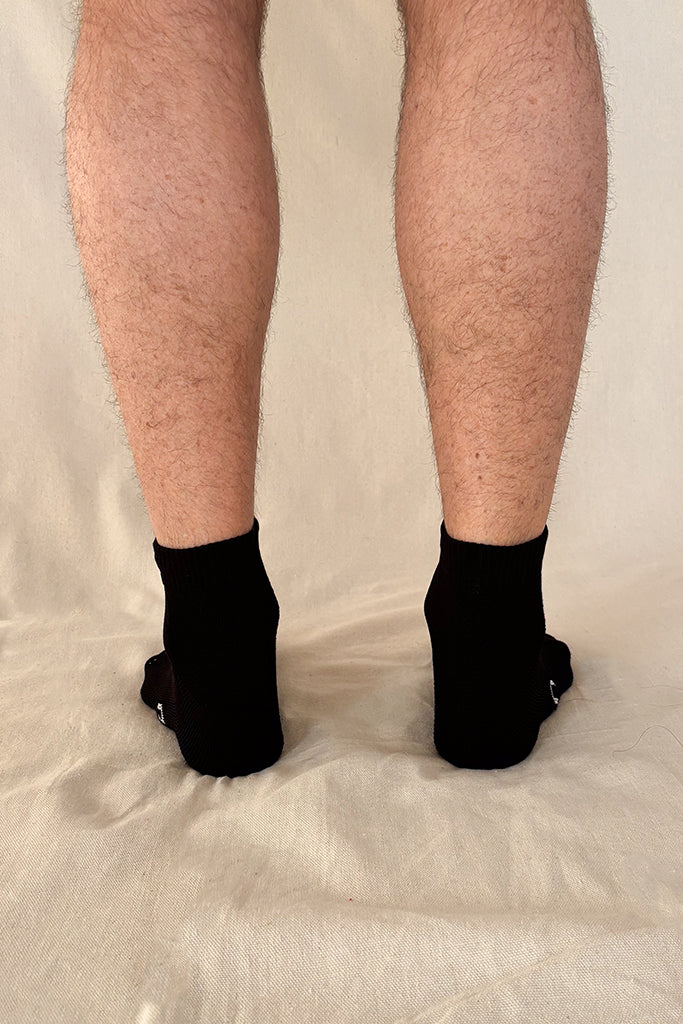 Men's Bamboo Ankle Socks 2 Pack - Black