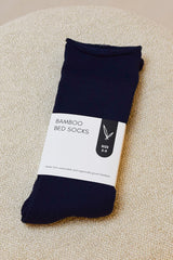 Bamboo Bed Socks - Navy