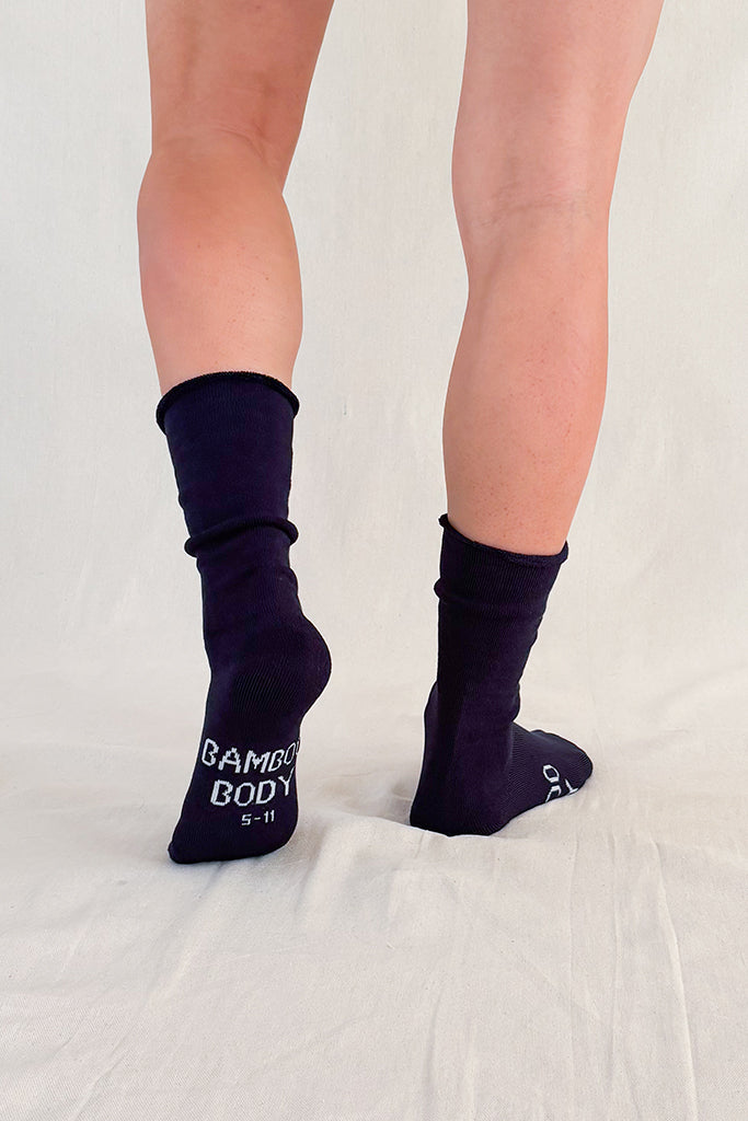 Women's Bamboo Bed Socks - Navy