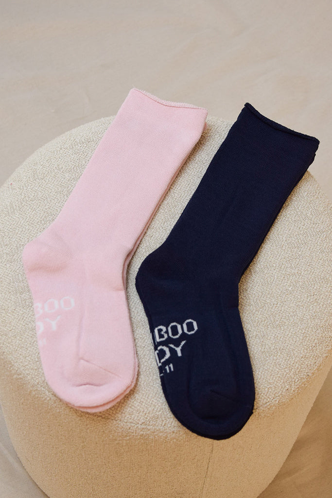 Men's Bamboo Bed Socks - Pink