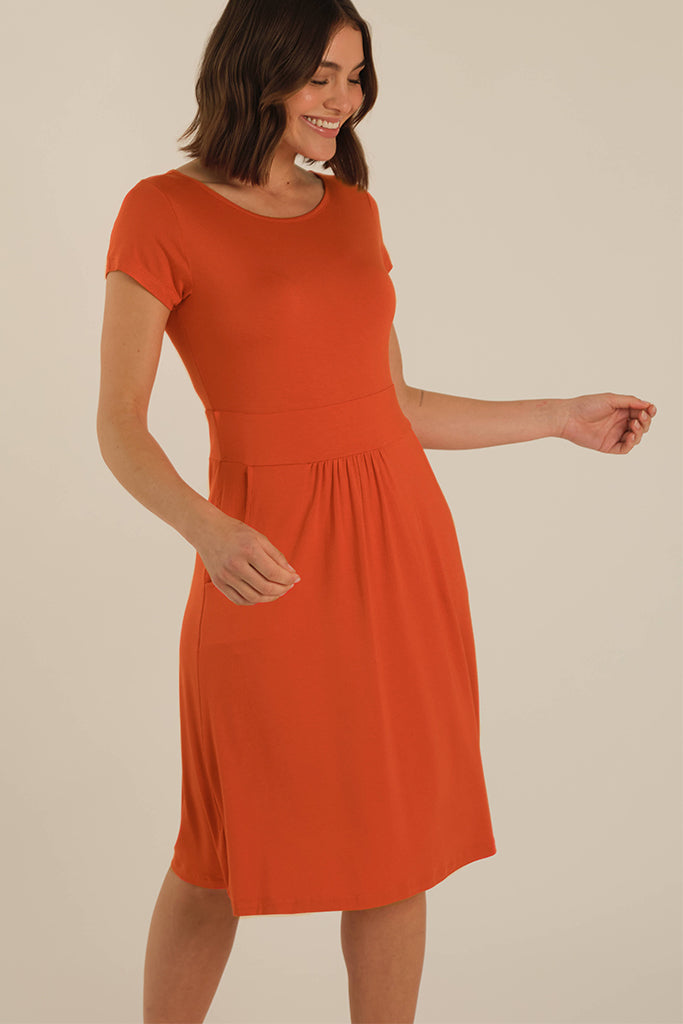 Beth Bamboo Dress - Flame