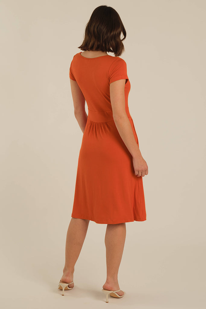 Beth Bamboo Dress - Flame