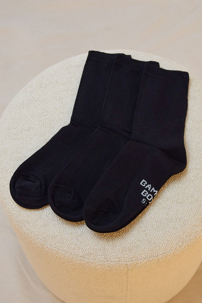 Women's Bamboo Business Socks 3 Pack - Black