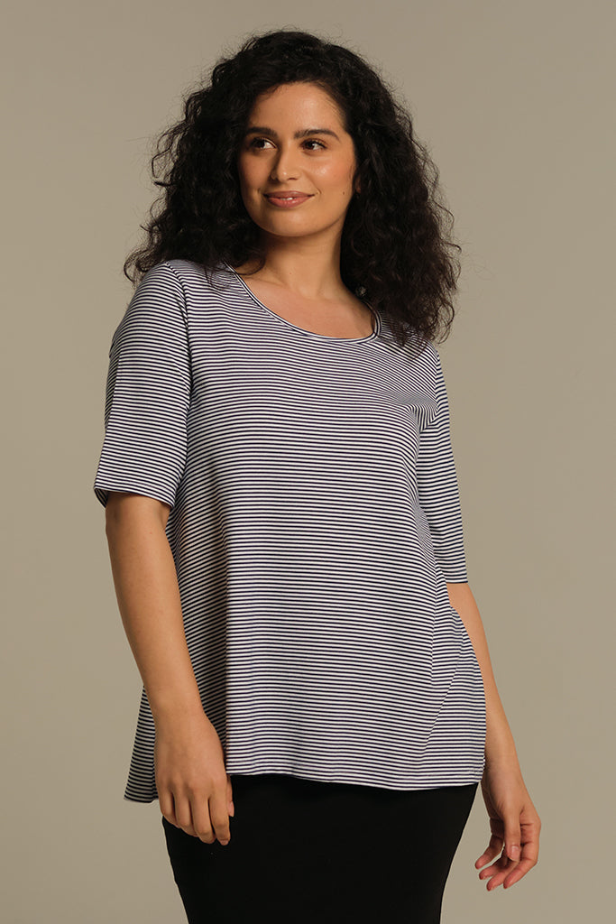 Carter Tunic Top - Thin Stripe