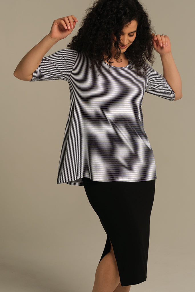 Carter Tunic Top - Thin Stripe