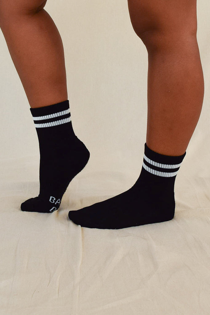 Women's Bamboo Cushion Crew Socks 3 Pack - Black