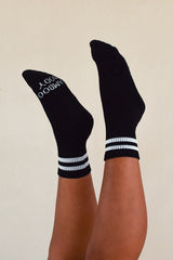 Bamboo Cushion Crew Socks 3 Pack - Black