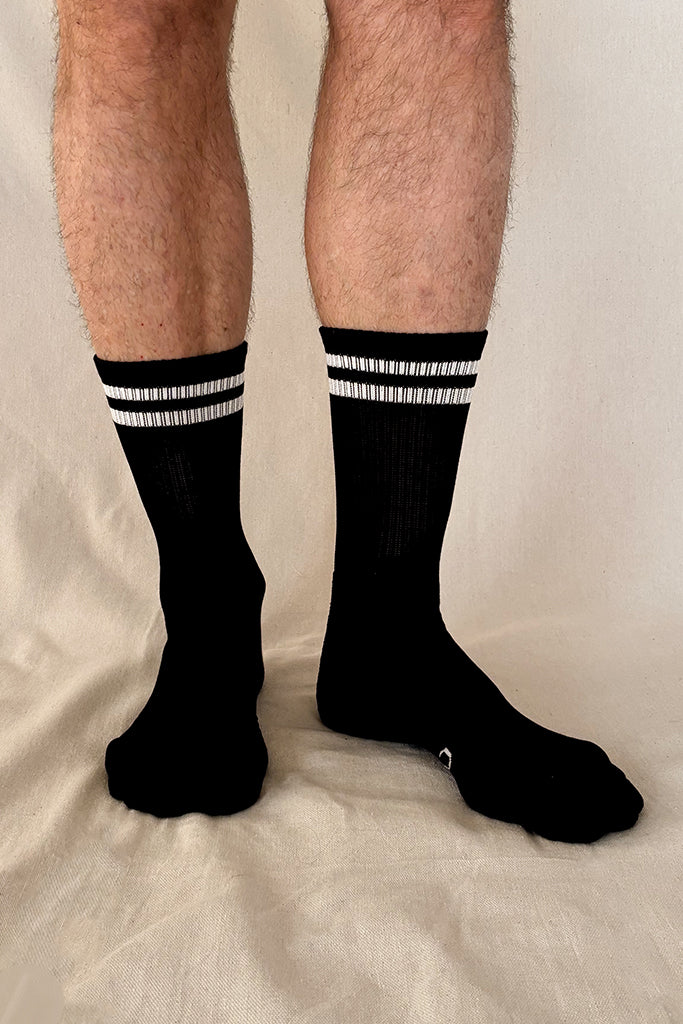 Men's Bamboo Cushion Crew Socks 3 Pack - Black