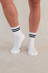 Bamboo Cushion Crew Socks 3 Pack - White