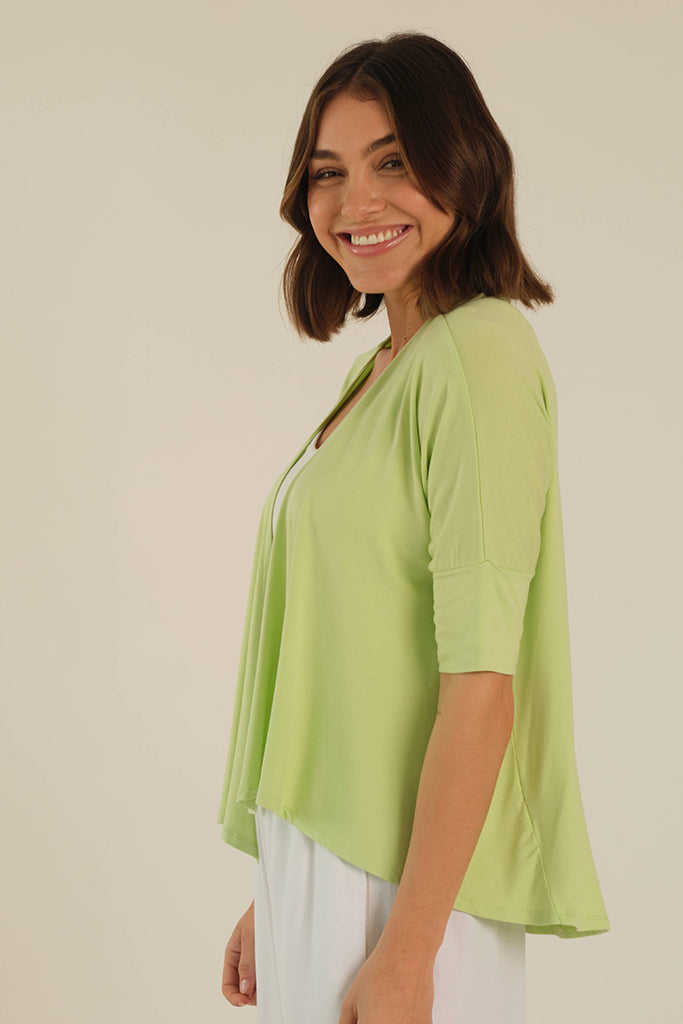 Bamboo Drape Cardi - Lettuce