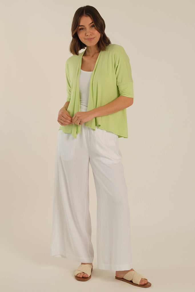 Bamboo Drape Cardi - Lettuce