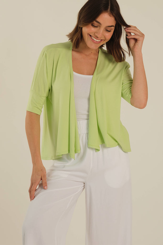 Bamboo Drape Cardi - Lettuce