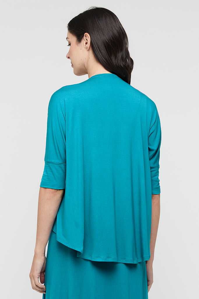 Bamboo Drape Cardi - Teal