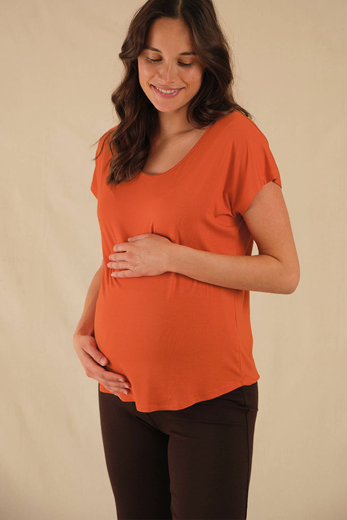 Eadie Maternity Top - Flame