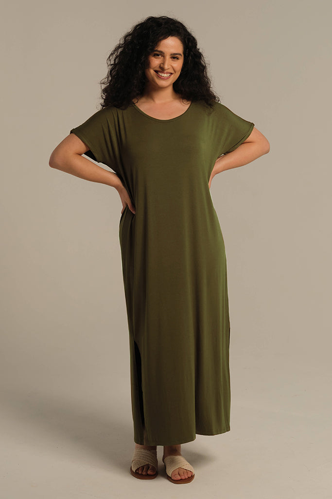 Elsie Dress - Dark Olive