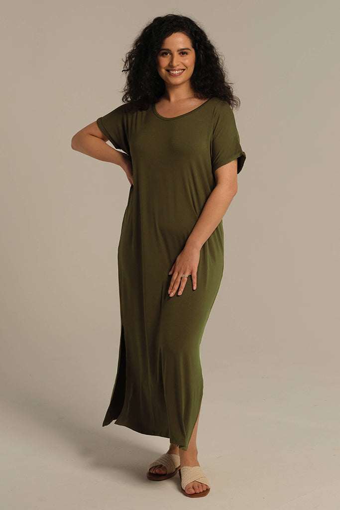 Elsie Dress - Dark Olive