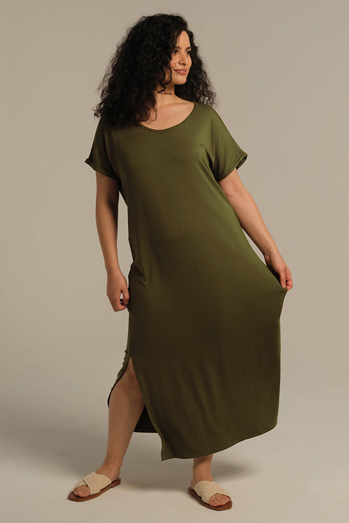 Elsie Dress - Dark Olive