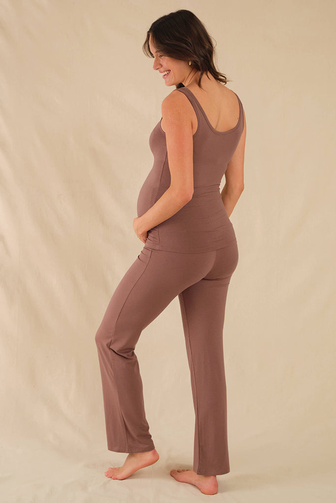 Essential Bamboo Maternity Pants - Mousse