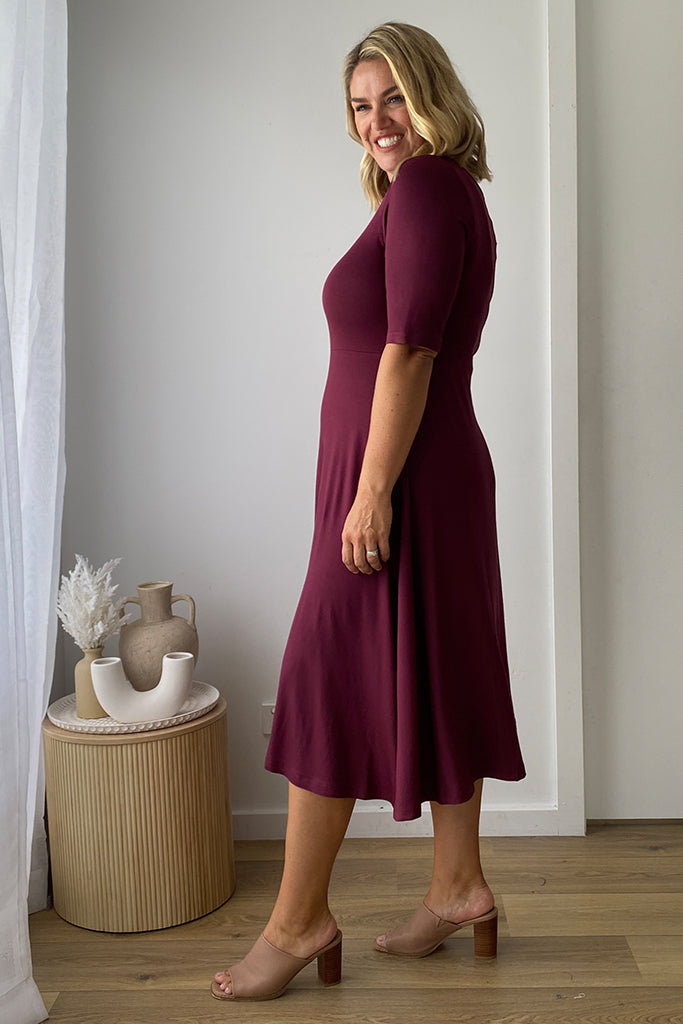 Harmony Dress - Burgundy