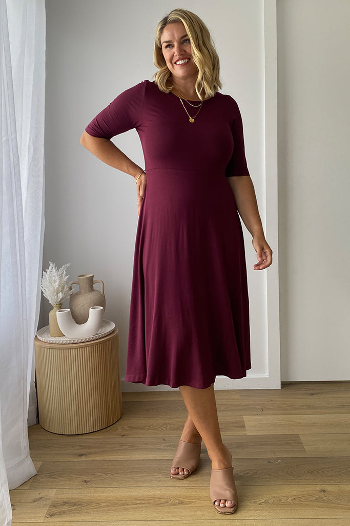 Harmony Dress - Burgundy