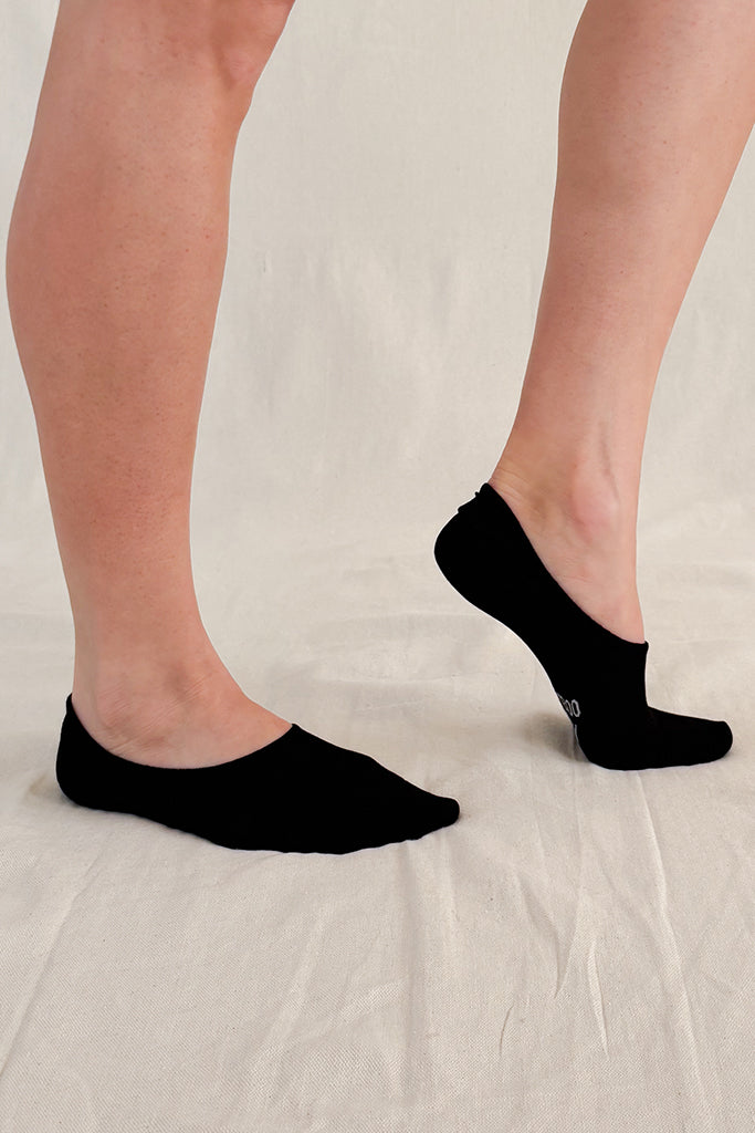 Women's Hidden Bamboo Socks 2 Pack - Black