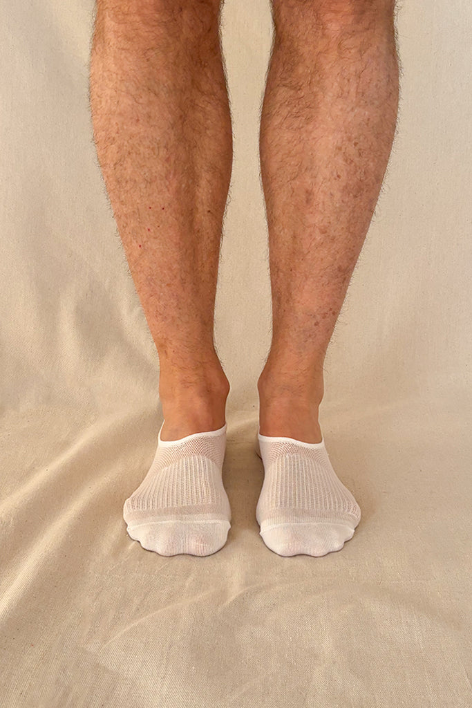 Men's Hidden Bamboo Socks 2 Pack - White