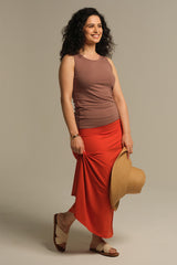 Lana Long Skirt - Flame