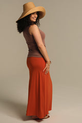 Lana Long Skirt - Flame