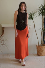 Lana Long Skirt - Flame