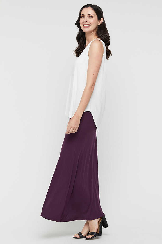 Lana Long Skirt - Plum