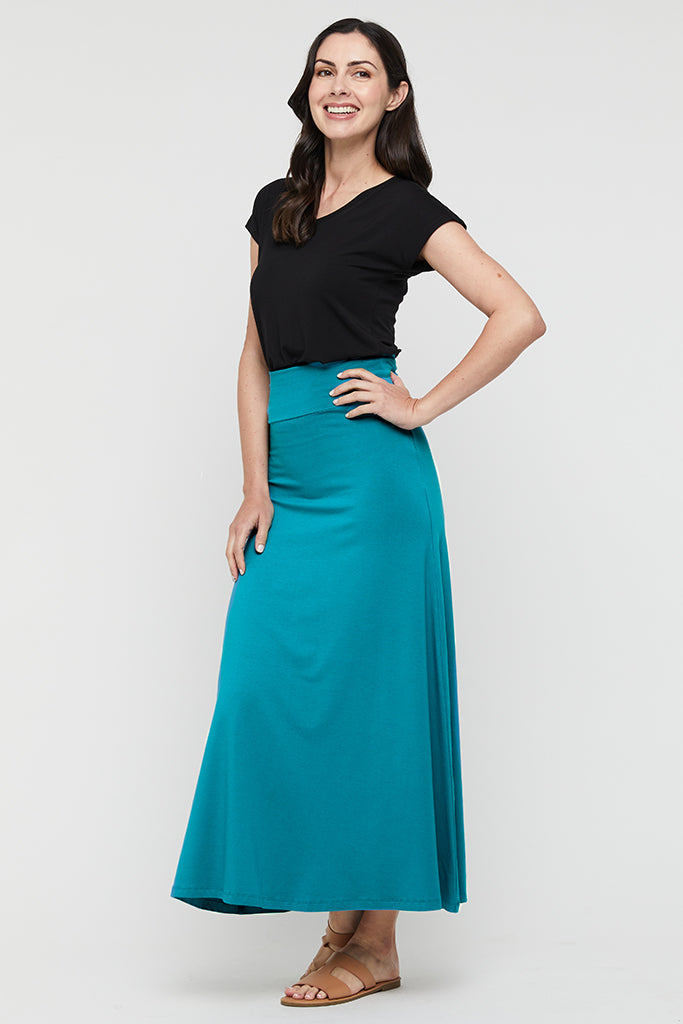 Lana Long Skirt - Teal