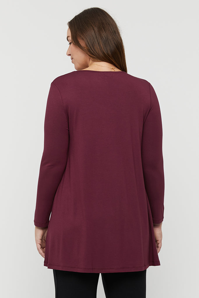 Leanne Maternity Tunic - Burgundy