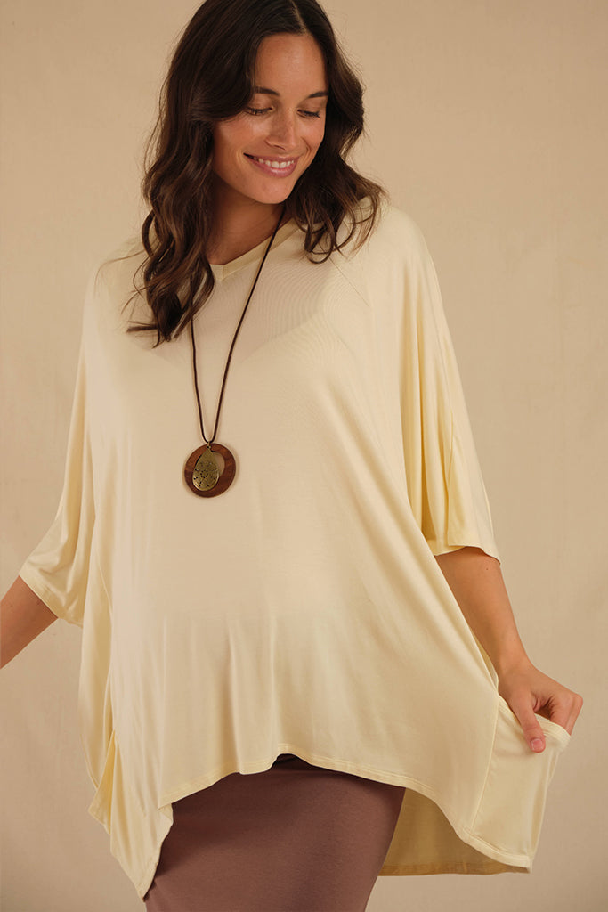 Mara Maternity Top - Vanilla