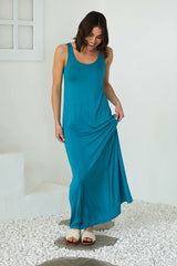 Bamboo Maxi Dress - Teal