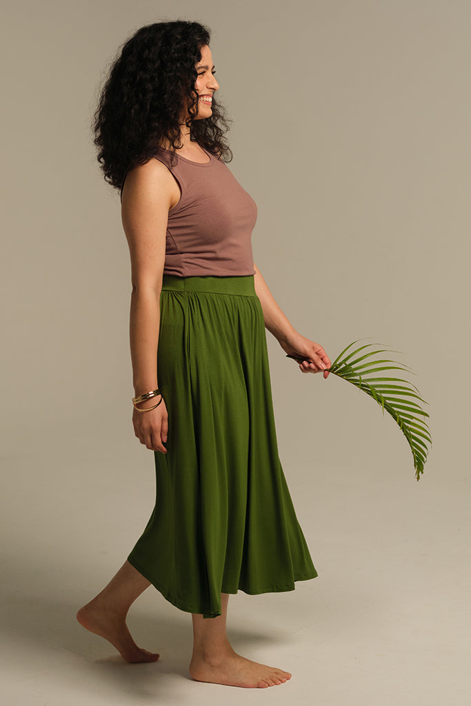 Bamboo Midi Skirt - Garden