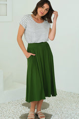 Bamboo Midi Skirt - Garden