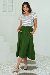 Bamboo Midi Skirt - Garden