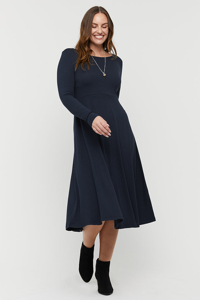 Olivia Dress - Dark Navy