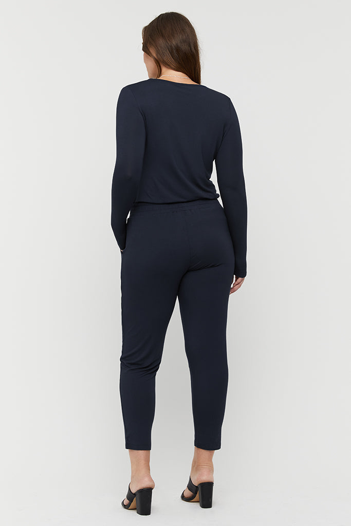 Peggy Bamboo Trouser - Dark Navy