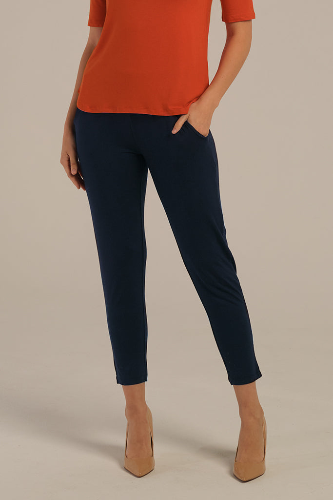 Peggy Bamboo Trouser - Dark Navy