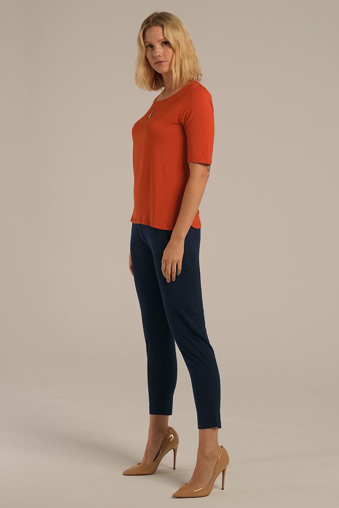 Peggy Bamboo Trouser - Dark Navy