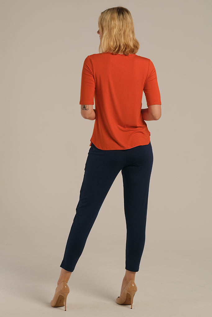 Peggy Bamboo Trouser - Dark Navy