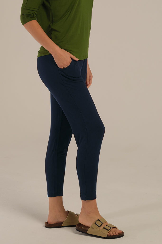 Peggy Bamboo Trouser - Dark Navy