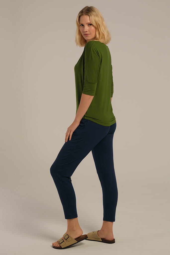 Peggy Bamboo Trouser - Dark Navy