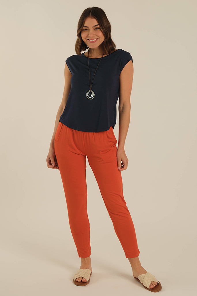 Peggy Bamboo Trouser - Flame